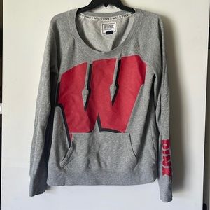 Victoria’s Secret Pink Wisconsin Badgers Pullover Sweatshirt Size Large